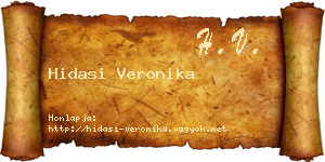Hidasi Veronika névjegykártya